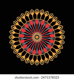 Sri Jagannath Balabhadra Rath Yatra vector mandala design