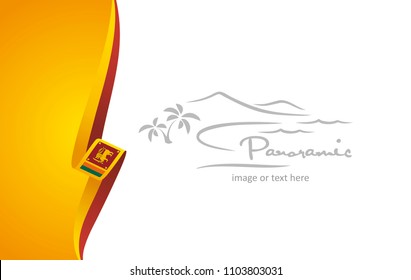 Sri Lanka abstract flag brochure cover poster background vector