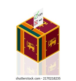 urna electoral de sri lanka. ilustración vectorial