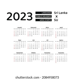 2023 Calendar With Holidays Sri Lanka 587 New Year Sri Lanka Stock Illustrations Images Vectors Shutterstock