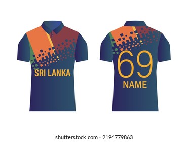 Sri Lanka Cricket Jersey Vector Illustration