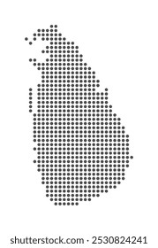 Sri Lanka - Mapa punteado. Mapa formado por puntos. Ilustración vectorial