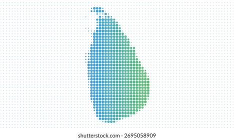 Sri Lanka dotted map in modern halftone style, vector illustration on white background