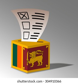 Sri Lanka election - vote in a box