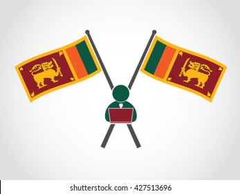 Sri Lanka Emblem Office Worker