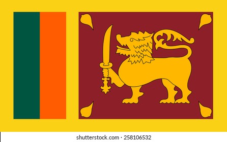 Sri Lanka Flag Stock Vector (Royalty Free) 258106532 | Shutterstock