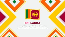 Sri Lanka Flag Abstract Background Design Template. Sri Lanka Independence Day Banner Wallpaper Vector Illustration. Sri Lanka Independence Day