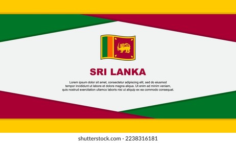 Sri Lanka Flag Abstrakte Hintergrunddesign-Vorlage. Sri Lanka Independence Day Banner Cartoon Vektorgrafik. Sri Lanka Vektor