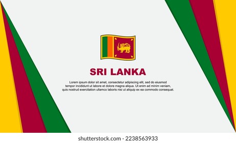 Sri Lanka Flag Abstract Background Design Template. Sri Lanka Independence Day Banner Cartoon Vector Illustration. Sri Lanka Banner