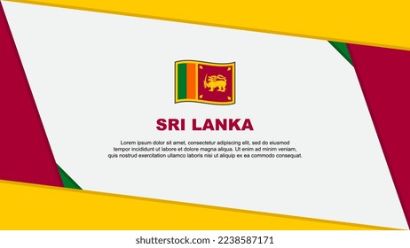 Sri Lanka Flag Abstract Background Design Template. Sri Lanka Independence Day Banner Cartoon Vector Illustration. Sri Lanka Cartoon