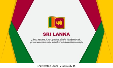Sri Lanka Flag Abstract Background Design Template. Sri Lanka Independence Day Banner Cartoon Vector Illustration. Sri Lanka Design