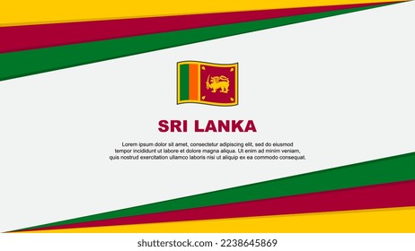 Sri Lanka Flag Abstract Background Design Template. Sri Lanka Independence Day Banner Cartoon Vector Illustration. Sri Lanka Flag