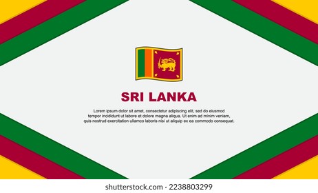 Sri Lanka Flag Abstract Background Design Template. Sri Lanka Independence Day Banner Cartoon Vector Illustration. Sri Lanka Illustration