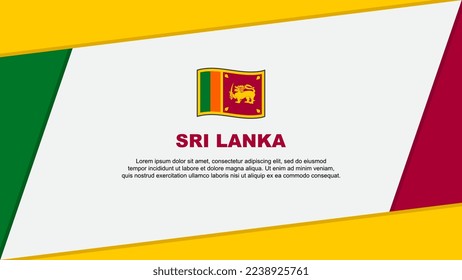 Sri Lanka Flag Abstract Background Design Template. Sri Lanka Independence Day Banner Cartoon Vector Illustration. Sri Lanka Independence Day