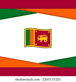 Sri Lanka Flag Abstract Background Design Template. Sri Lanka Independence Day Banner Social Media Post. Sri Lanka Vector