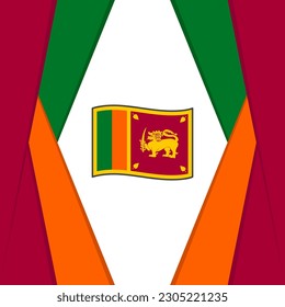 Sri Lanka Flag Abstract Background Design Template. Sri Lanka Independence Day Banner Social Media Post. Sri Lanka Design