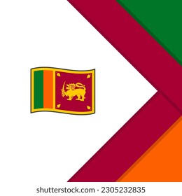 Sri Lanka Flag Abstract Background Design Template. Sri Lanka Independence Day Banner Social Media Post. Sri Lanka Template