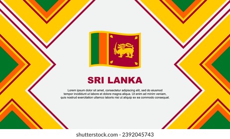 Plantilla de diseño de fondo de resumen de bandera de Sri Lanka. Ilustración de vectores de papel tapiz del Día de la Independencia de Sri Lanka. Vector de Sri Lanka