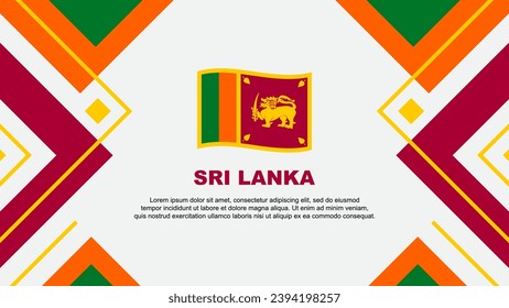 Plantilla de diseño de fondo de resumen de bandera de Sri Lanka. Ilustración de vectores de papel tapiz del Día de la Independencia de Sri Lanka. Ilustración de Sri Lanka