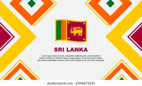 Sri Lanka Flag Abstract Background Design Template. Sri Lanka Independence Day Banner Wallpaper Vector Illustration. Sri Lanka Independence Day