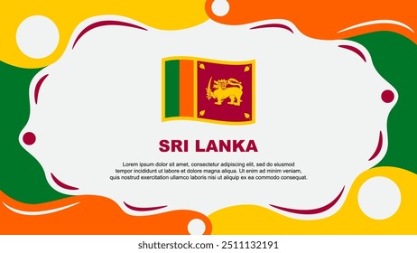 Sri Lanka Flag Abstract Background Flat Design Template. Sri Lanka Independence Day Banner Wallpaper Vector Illustration. Sri Lanka Vector