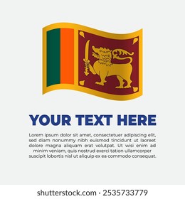 Plantilla de fondo del Anuncio de la bandera de Sri Lanka
