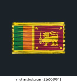 Sri Lanka Flag Brush Strokes. National Flag