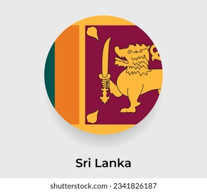 Sri Lanka Flaggenblase rund um die Form Symbol Vektorgrafik