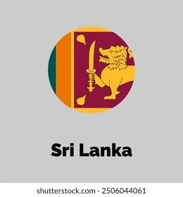 Sri lanka flag design vector illustration on a gray background for graphic and web design.