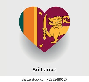 Sri Lanka Flaggenform-Symbol für das Land Vektorgrafik