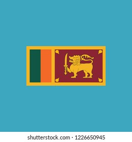Sri Lanka flag icon in flat design. Independence day or National day holiday concept.