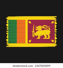 Sri Lanka flag icon vector illustration