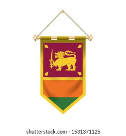 The Sri Lanka flag isolated on the white background.