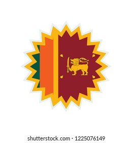Sri Lanka flag. Sri Lanka star flag.