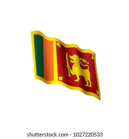 Sri Lanka flag, vector illustration on a white background