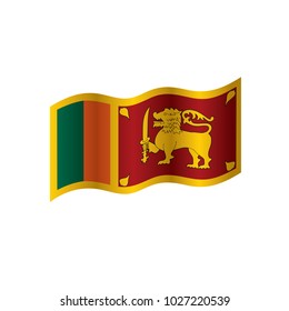 Sri Lanka flag, vector illustration on a white background