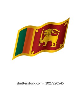 Sri Lanka flag, vector illustration on a white background