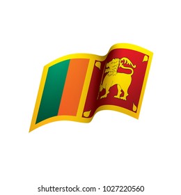 Sri Lanka flag, vector illustration on a white background