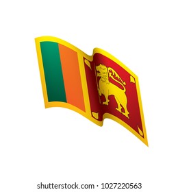 Sri Lanka flag, vector illustration on a white background