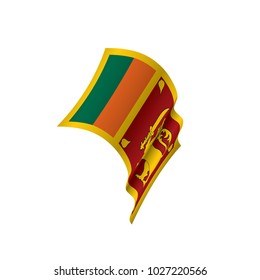 Sri Lanka flag, vector illustration on a white background