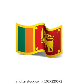 Sri Lanka flag, vector illustration on a white background