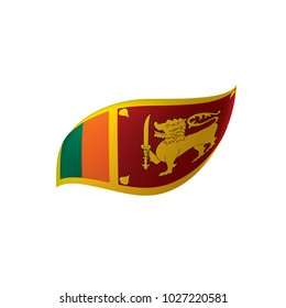 Sri Lanka flag, vector illustration on a white background