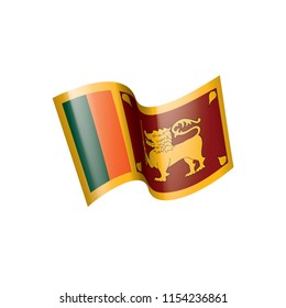 Sri Lanka flag, vector illustration on a white background