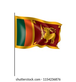 Sri Lanka flag, vector illustration on a white background