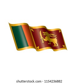 Sri Lanka flag, vector illustration on a white background