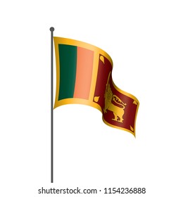 Sri Lanka flag, vector illustration on a white background