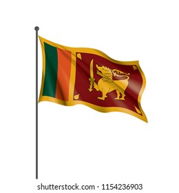 Sri Lanka flag, vector illustration on a white background