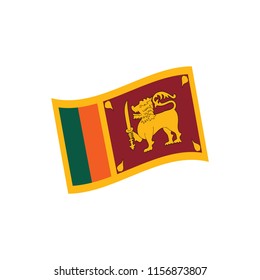 Sri Lanka flag, vector illustration