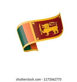 Sri Lanka flag, vector illustration on a white background