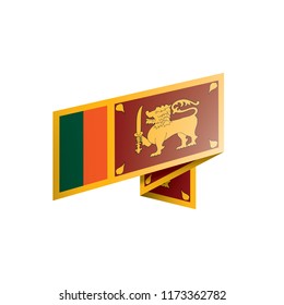 Sri Lanka flag, vector illustration on a white background